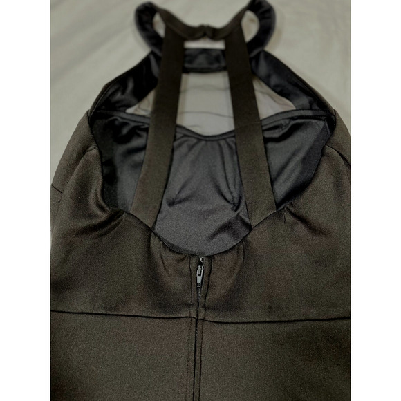 Speechless Black Rhinestone Collar Halter Bodycon Cocktail Dress Sz 3 - Picture 4 of 11